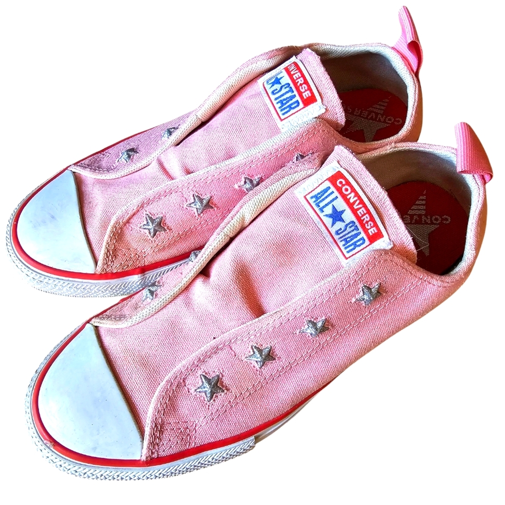 Converse Chuck Taylor All Star Slip On Shoes Pink White Size 3